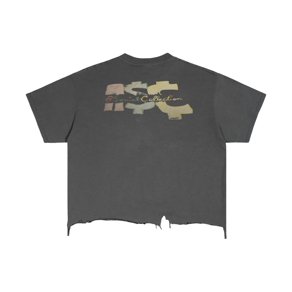 Vintage Wash Boxy Distressed Hem T-Shirt
