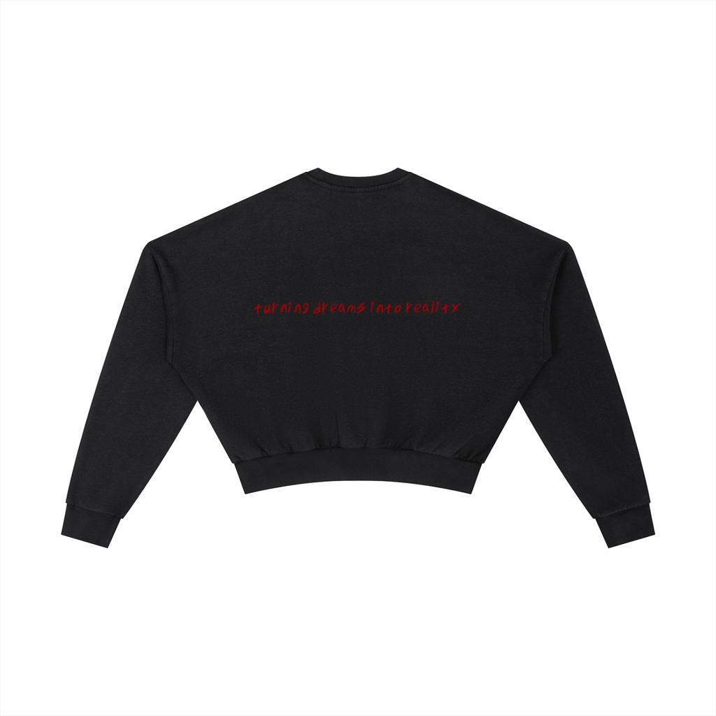 Vintage Washed Cropped Sweatshirt