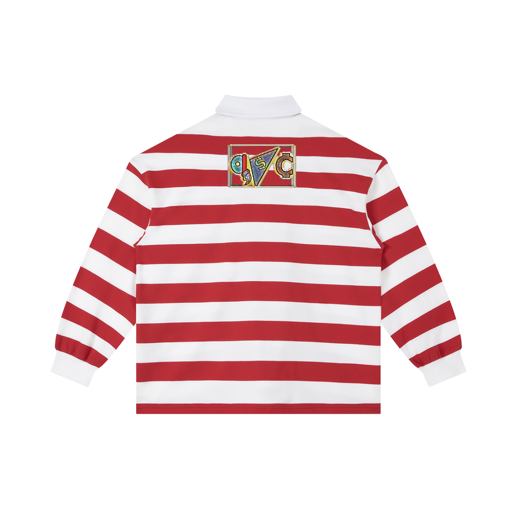 Color Block Stripe Polo Shirt
