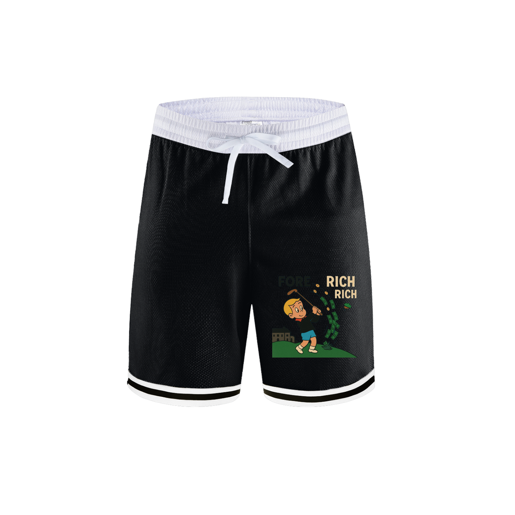 Classic Stripe Trim Basketball Shorts