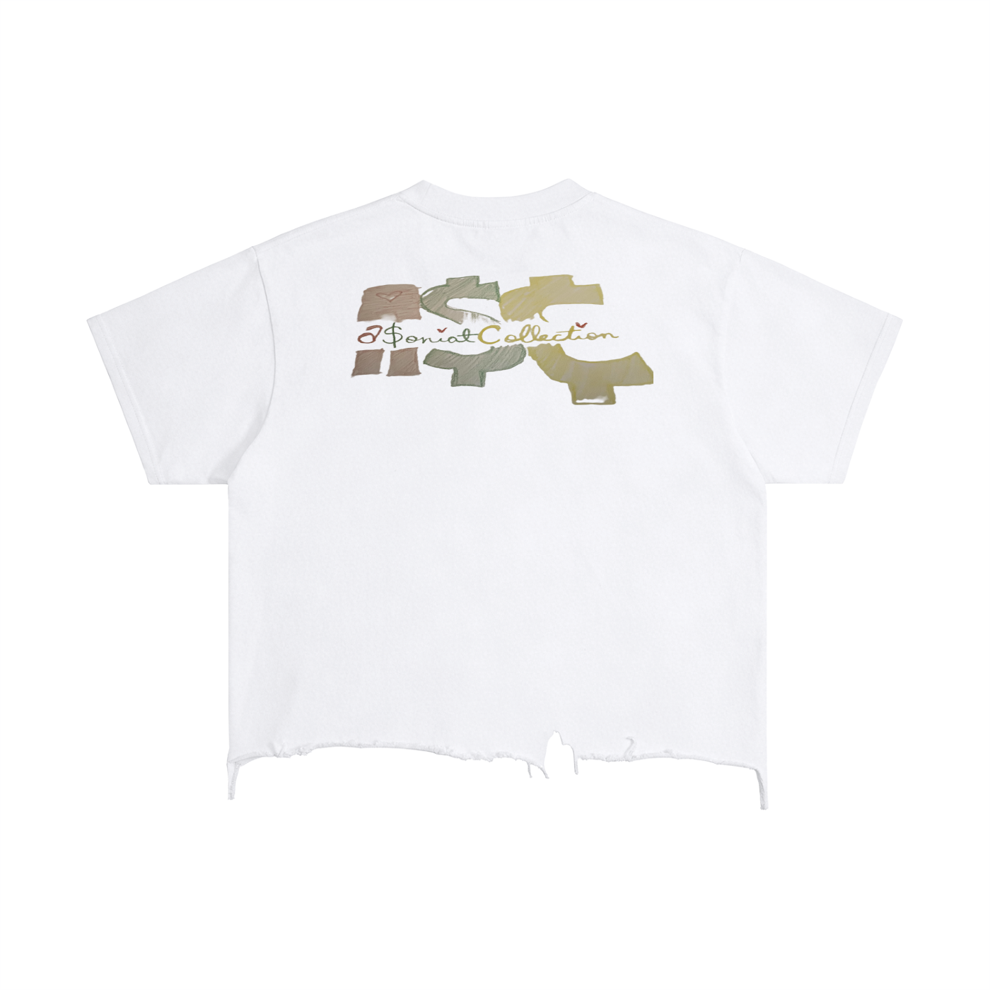 Vintage Wash Boxy Distressed Hem T-Shirt