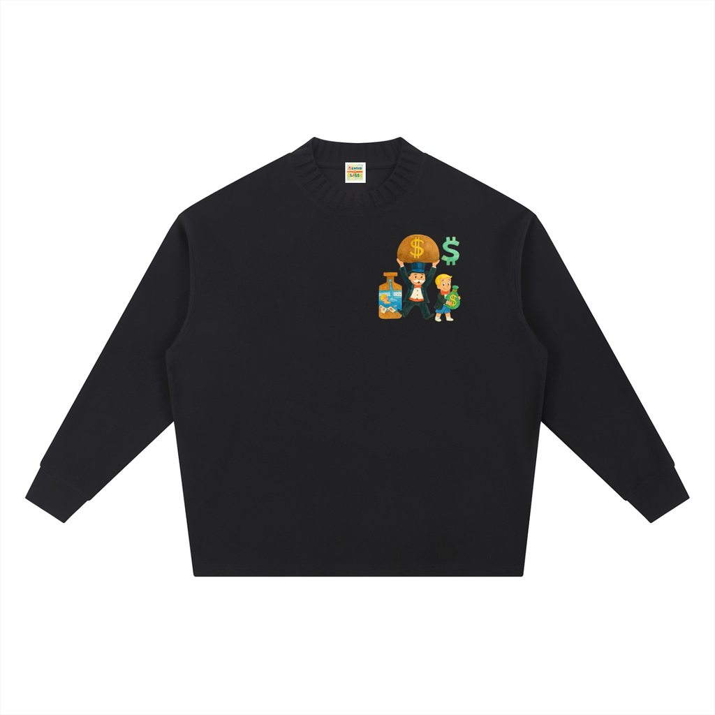 Knitted Round Neck Oversize Sweatshirt