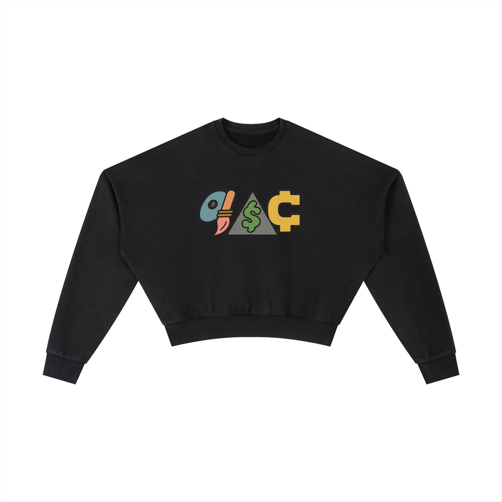Vintage Washed Cropped Sweatshirt