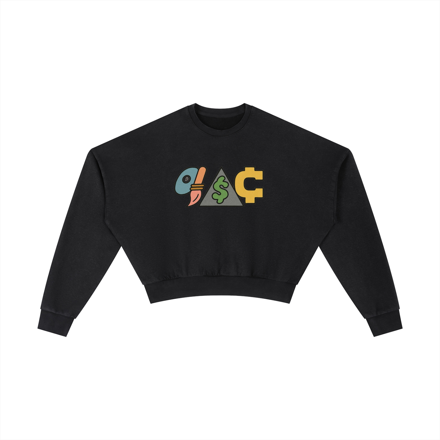 Vintage Washed Cropped Sweatshirt