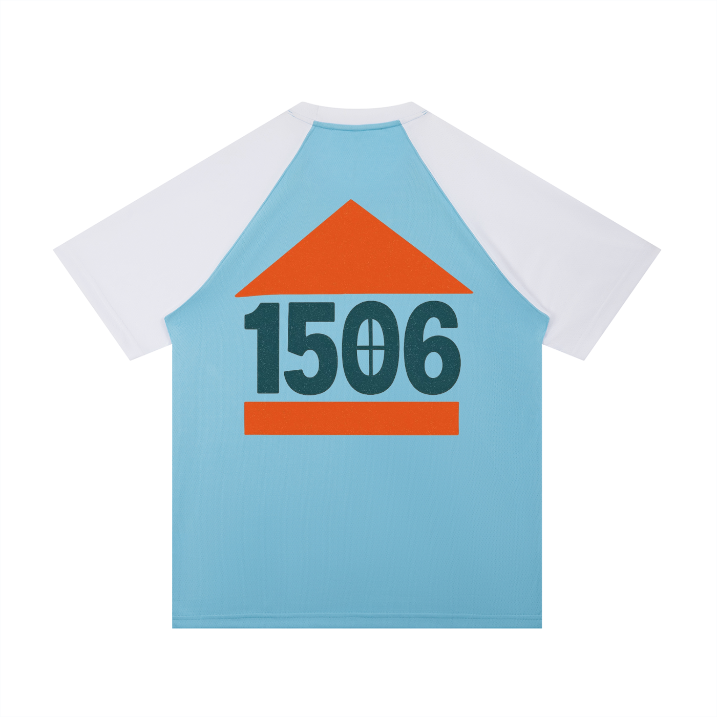 Contrast Raglan Sleeve Mesh T-Shirt