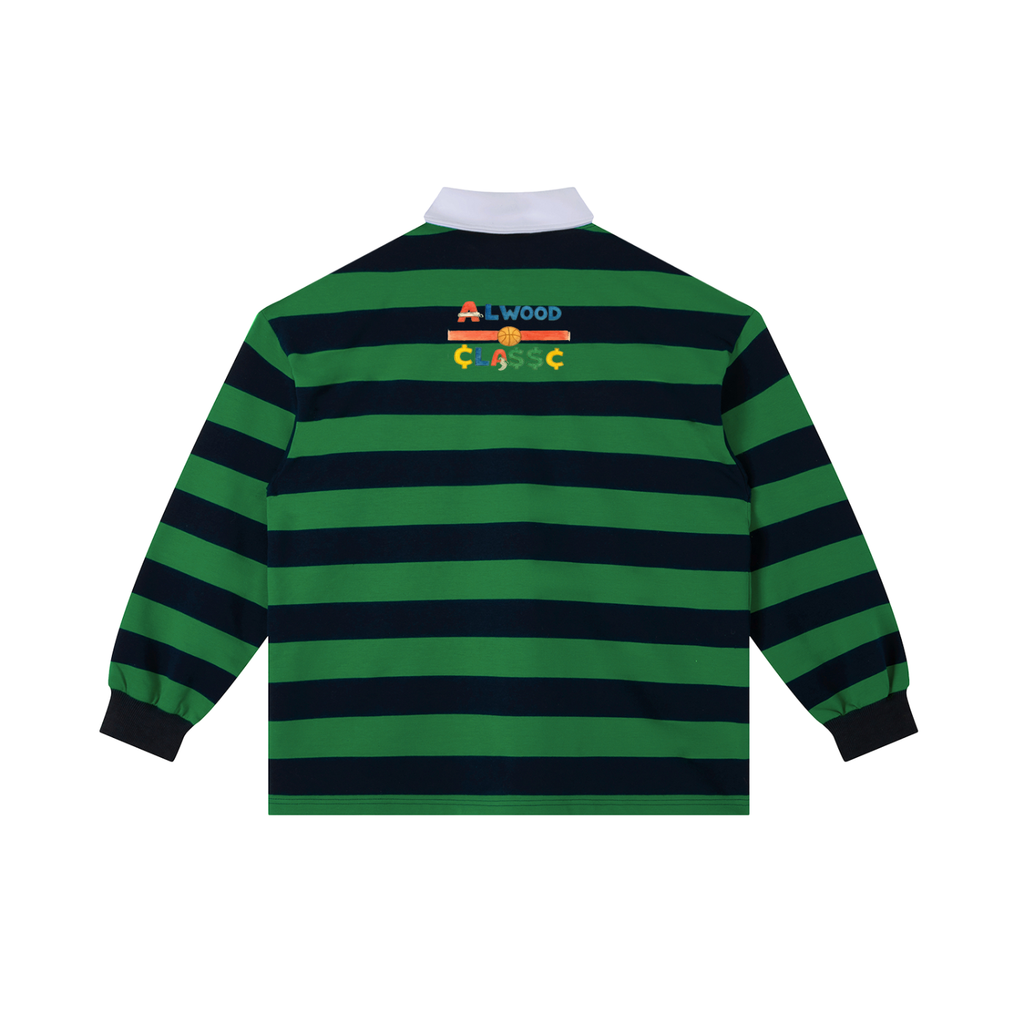 Color Block Stripe Polo Shirt