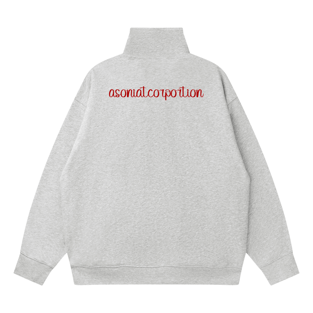 Quarter-Zip Drop Shoulder Sweatshirt