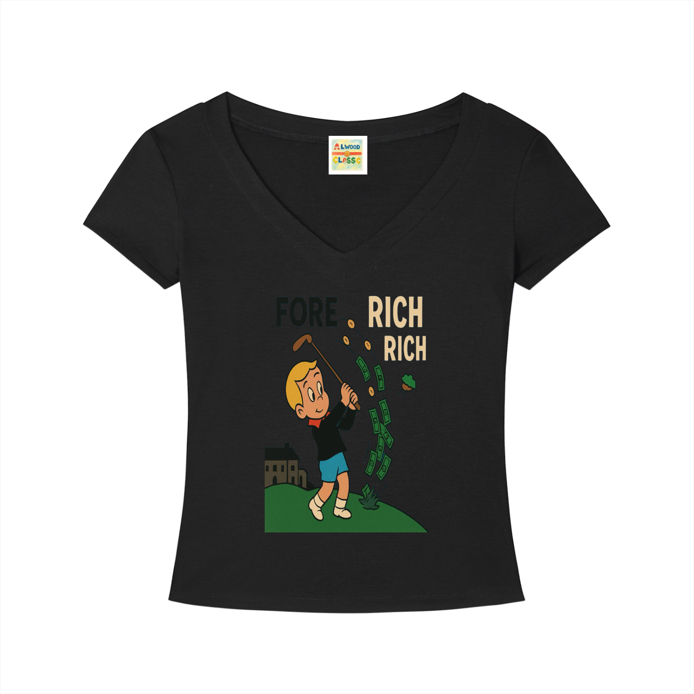 Tencel Slim Fit V-Neck T-Shirt