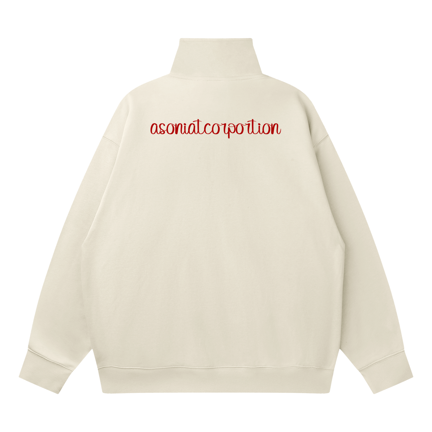 Quarter-Zip Drop Shoulder Sweatshirt