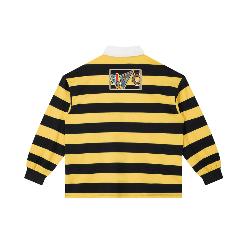 Color Block Stripe Polo Shirt
